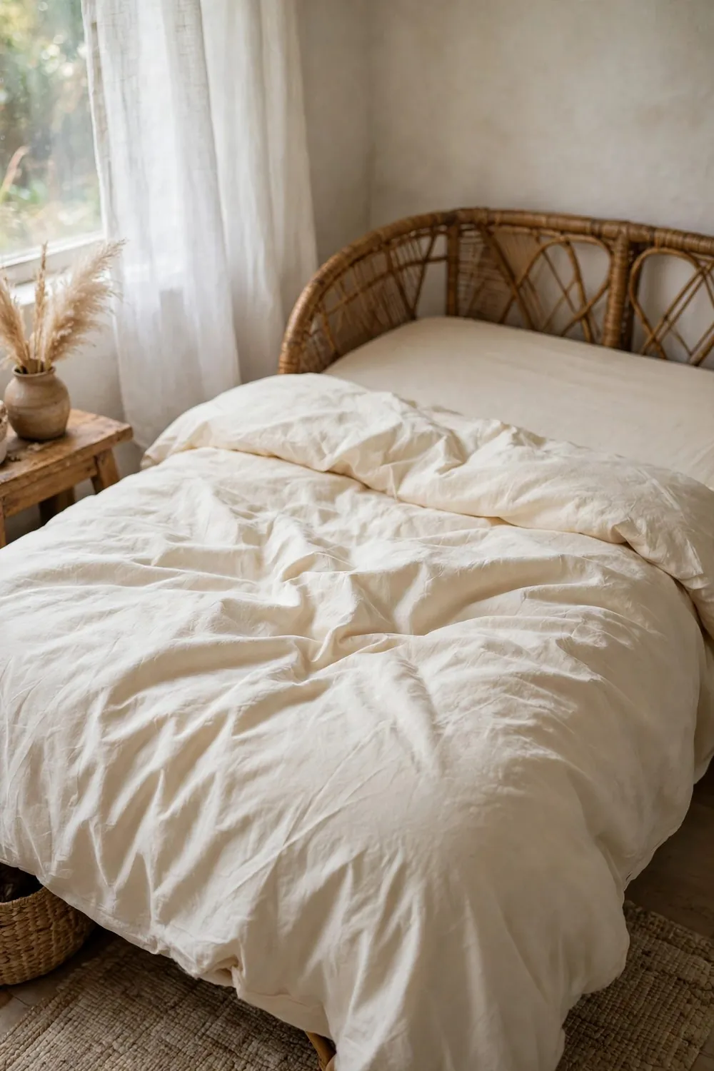 Small cozy boho bedroom: start With a Cream or Warm White Base