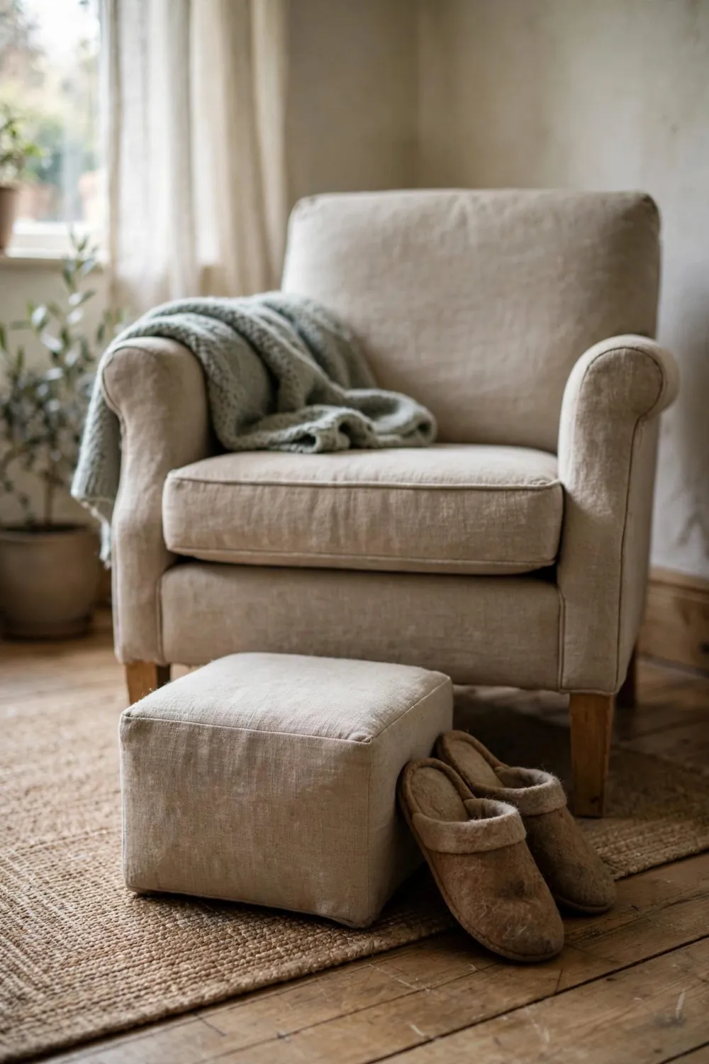 Cozy reading nook with fairy lights: give Your Feet a Home