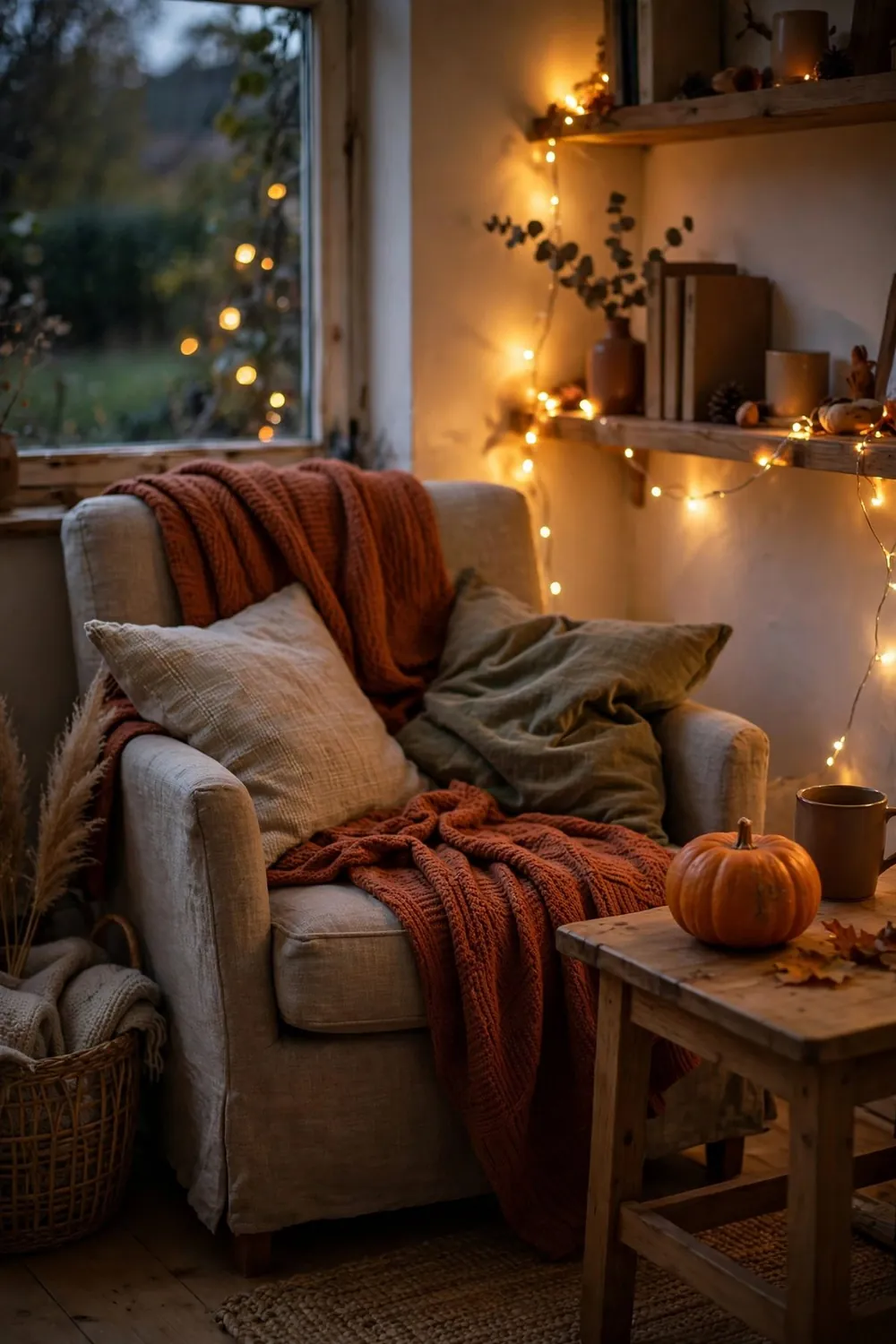 Cozy reading nook with fairy lights: choose Warm Edison-Style Bulbs