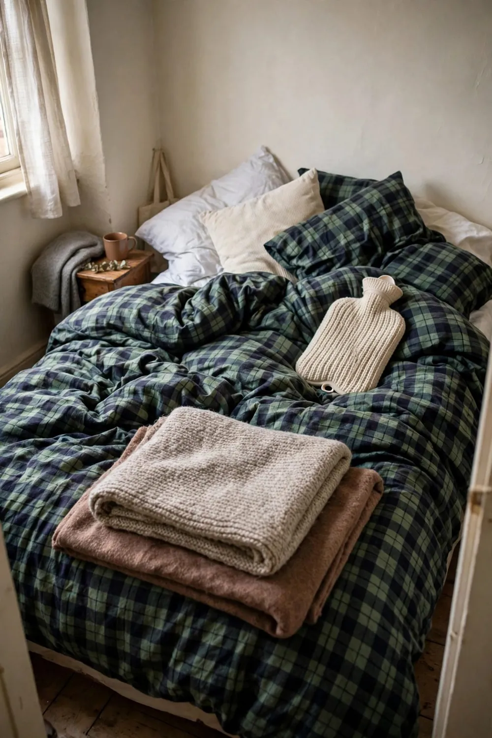 Small cozy winter room: make the Bed a Nest