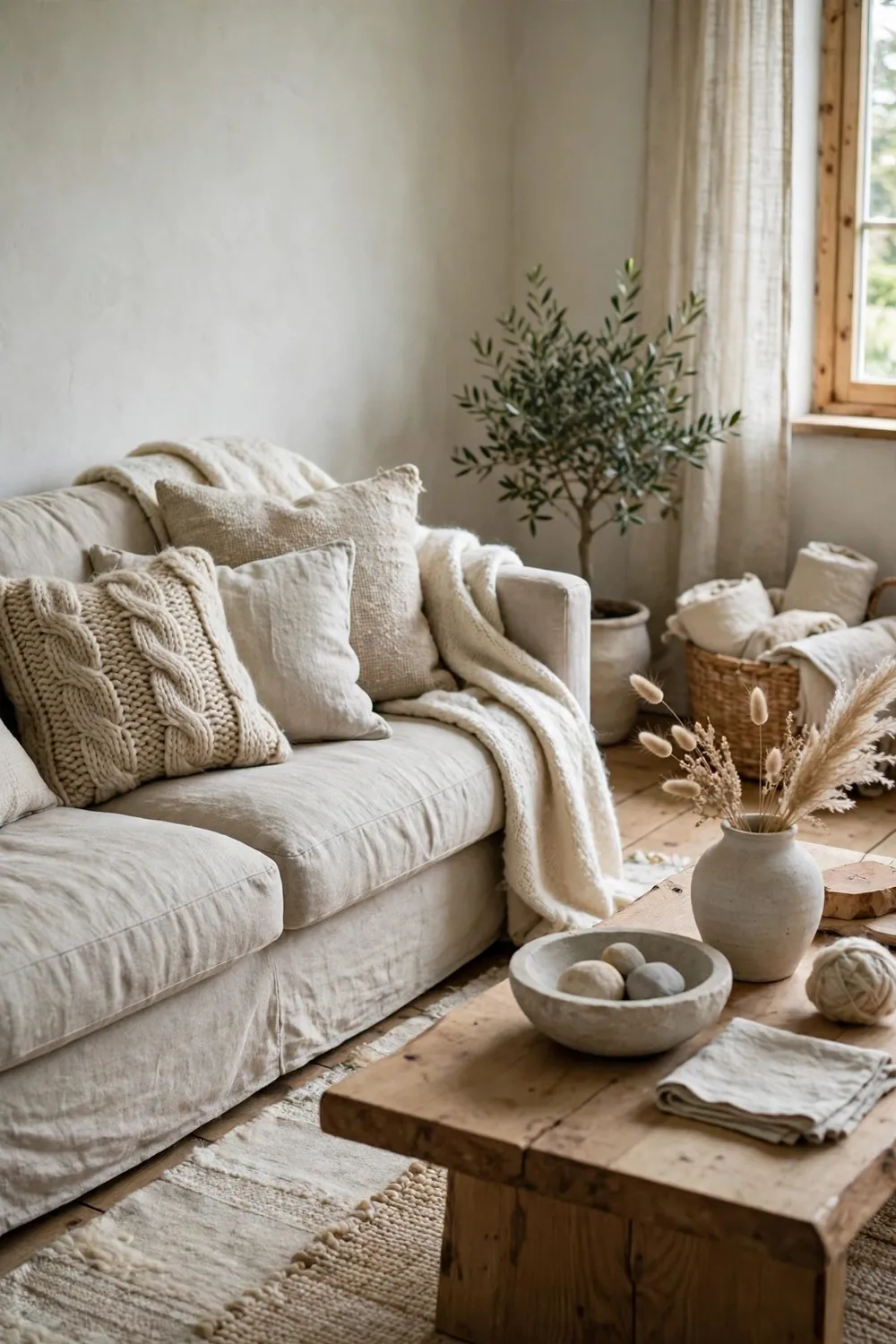 Neutral scandinavian living room: build the Palette From Nature's Neutrals