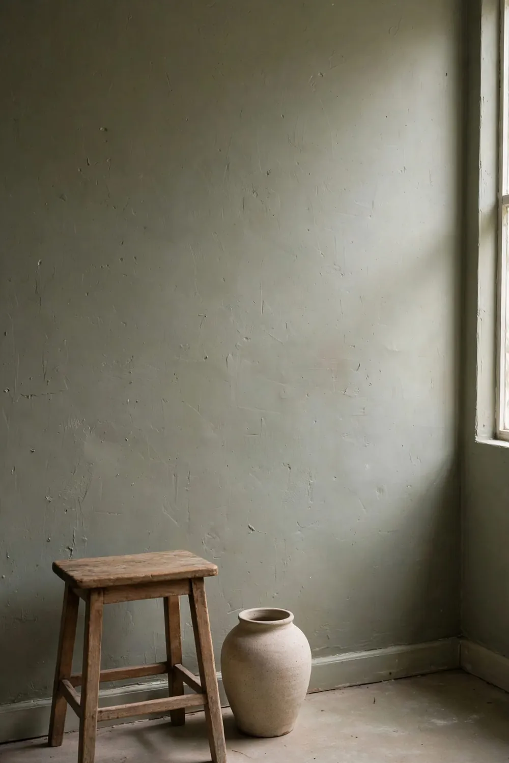 Minimal olive green japanese zen bedroom: choose a Muted, Grey-Leaning Olive