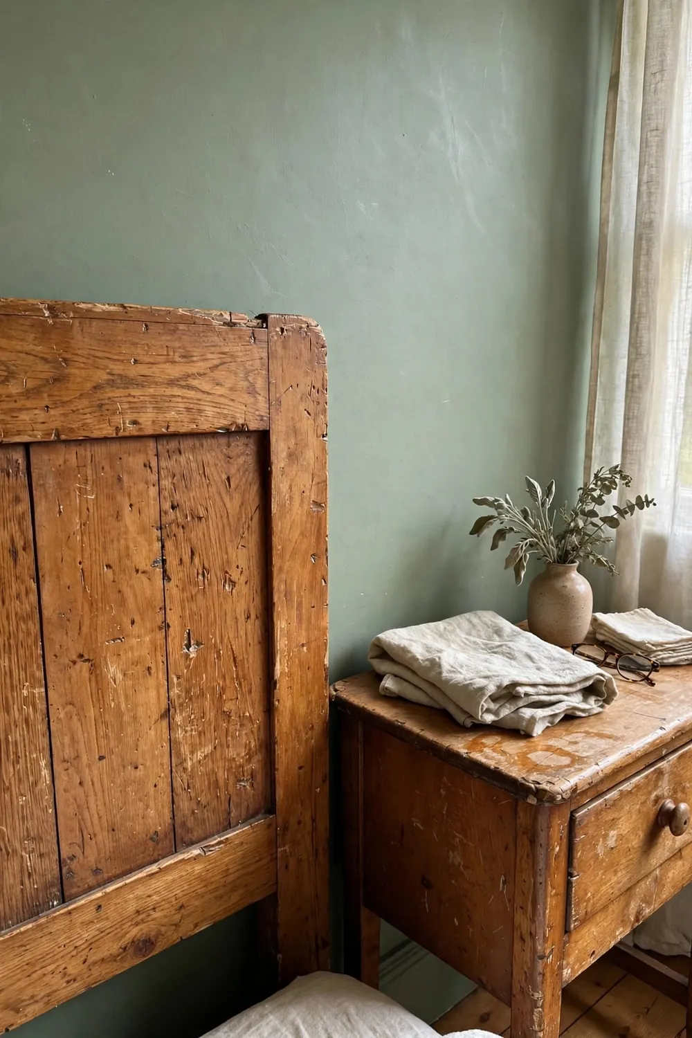 Warm sage green bedroom: bring in Warm Wood — Sage's Best Friend