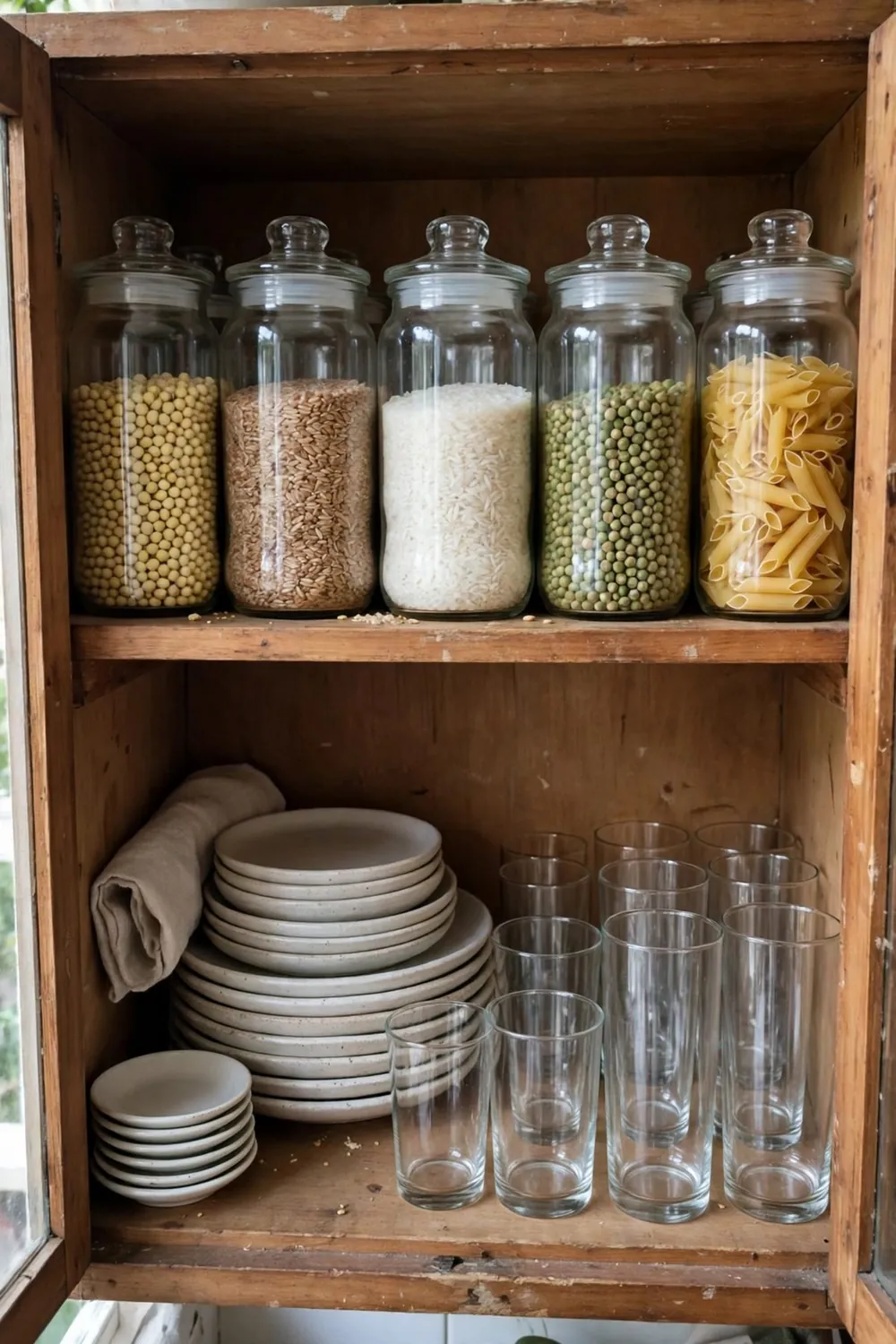 Bright tiny kitchen: organize Cabinets Like a Shop, Not a Cupboard