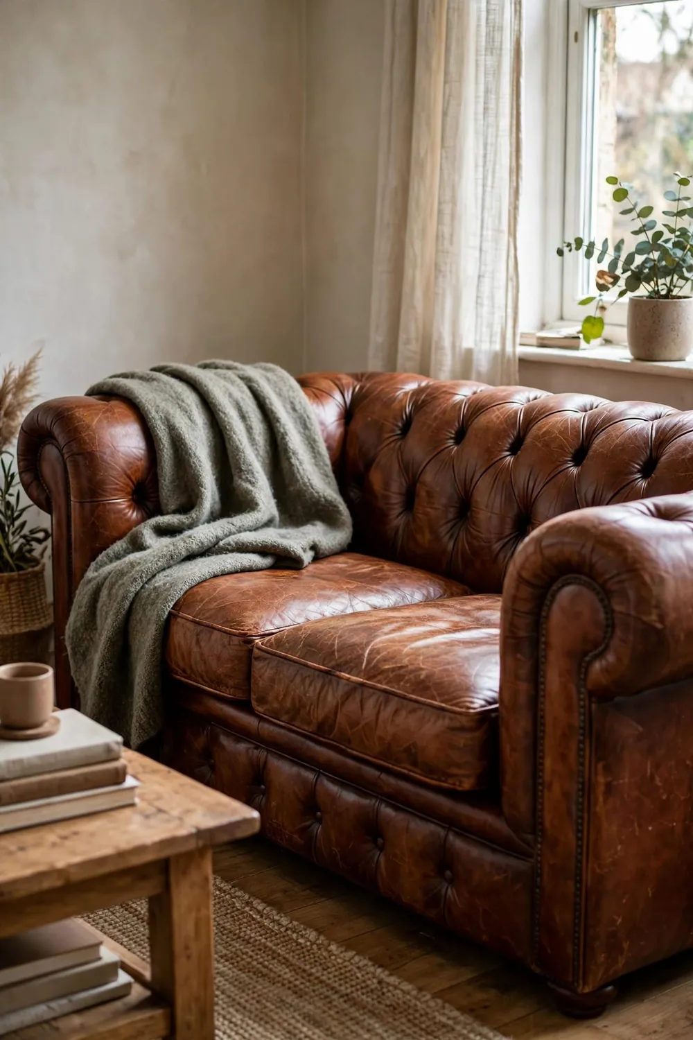 Living room sofa: the Chesterfield