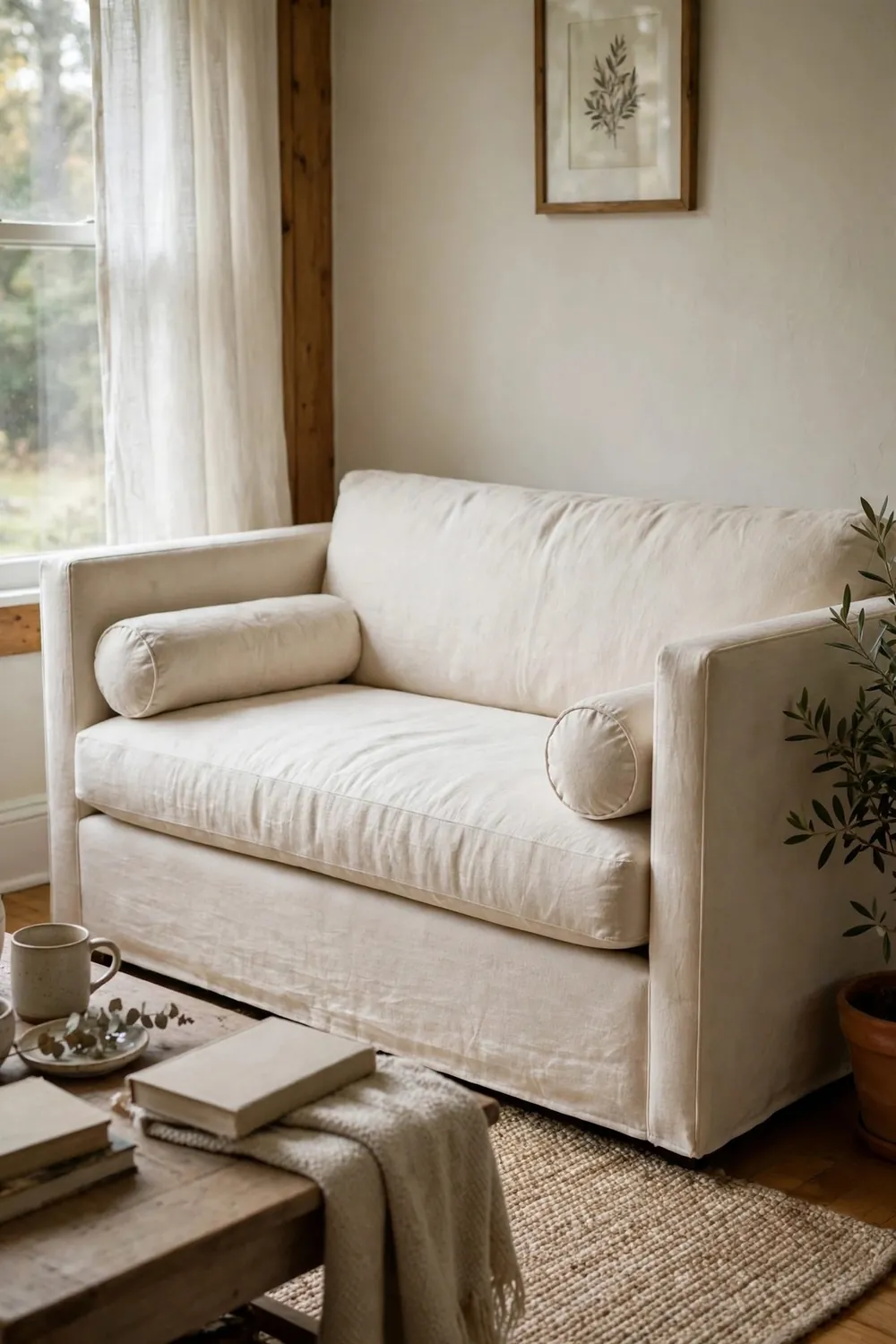 Living room sofa: the Tuxedo Sofa