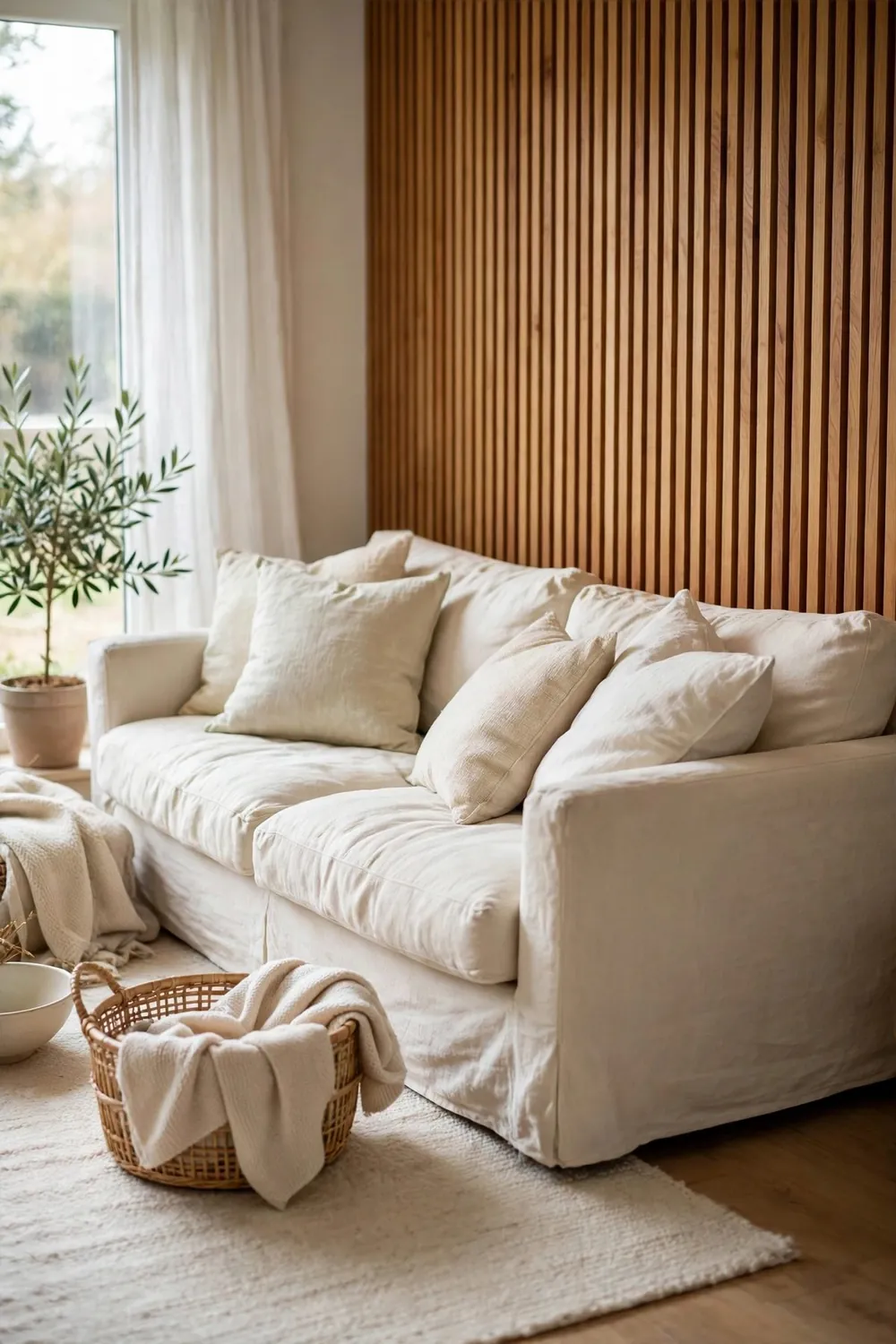 Room with warm wood wall decor: balance Wood With Light, Soft Neighbors